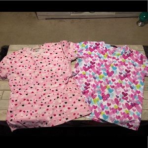 Set of 2 size medium scrub tops!